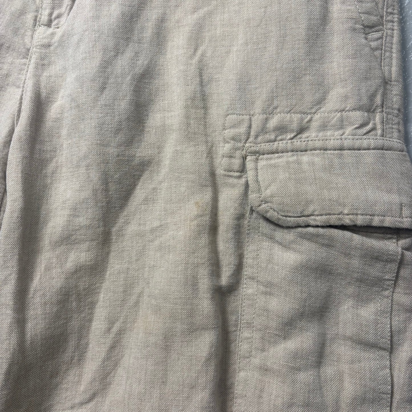 Vintage Linen Cargo Shorts (36 Waist)(VC)
