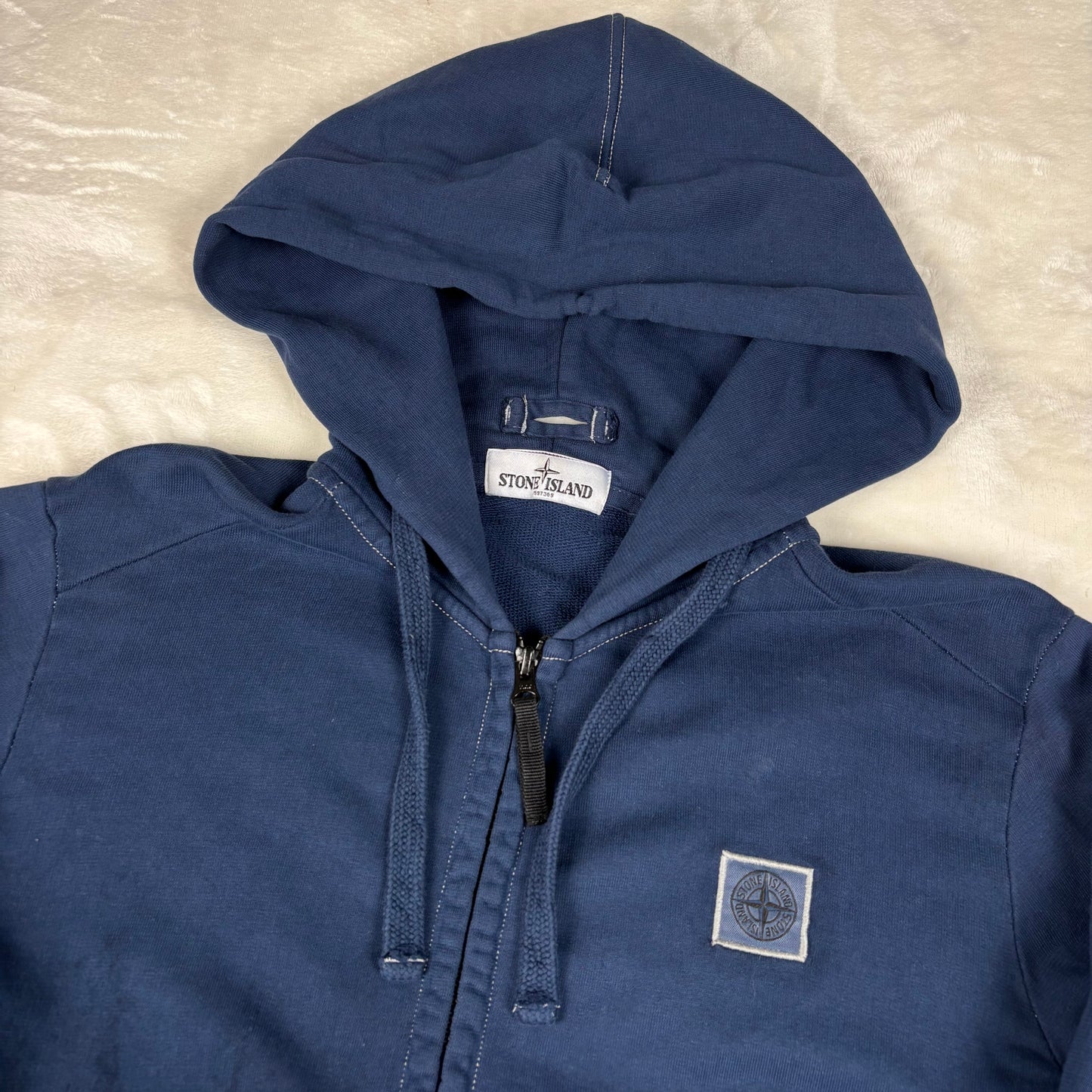 Stone Island 2010s Vintage Patch Logo Hoodie (M)