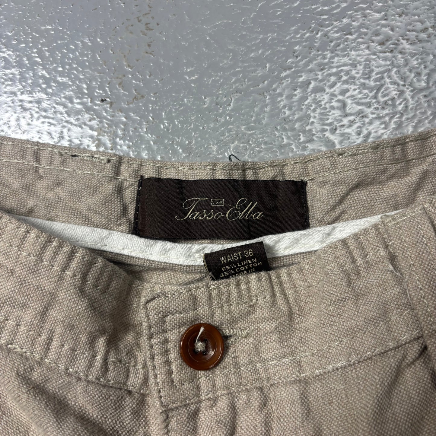 Vintage Linen Cargo Shorts (36 Waist)(VC)