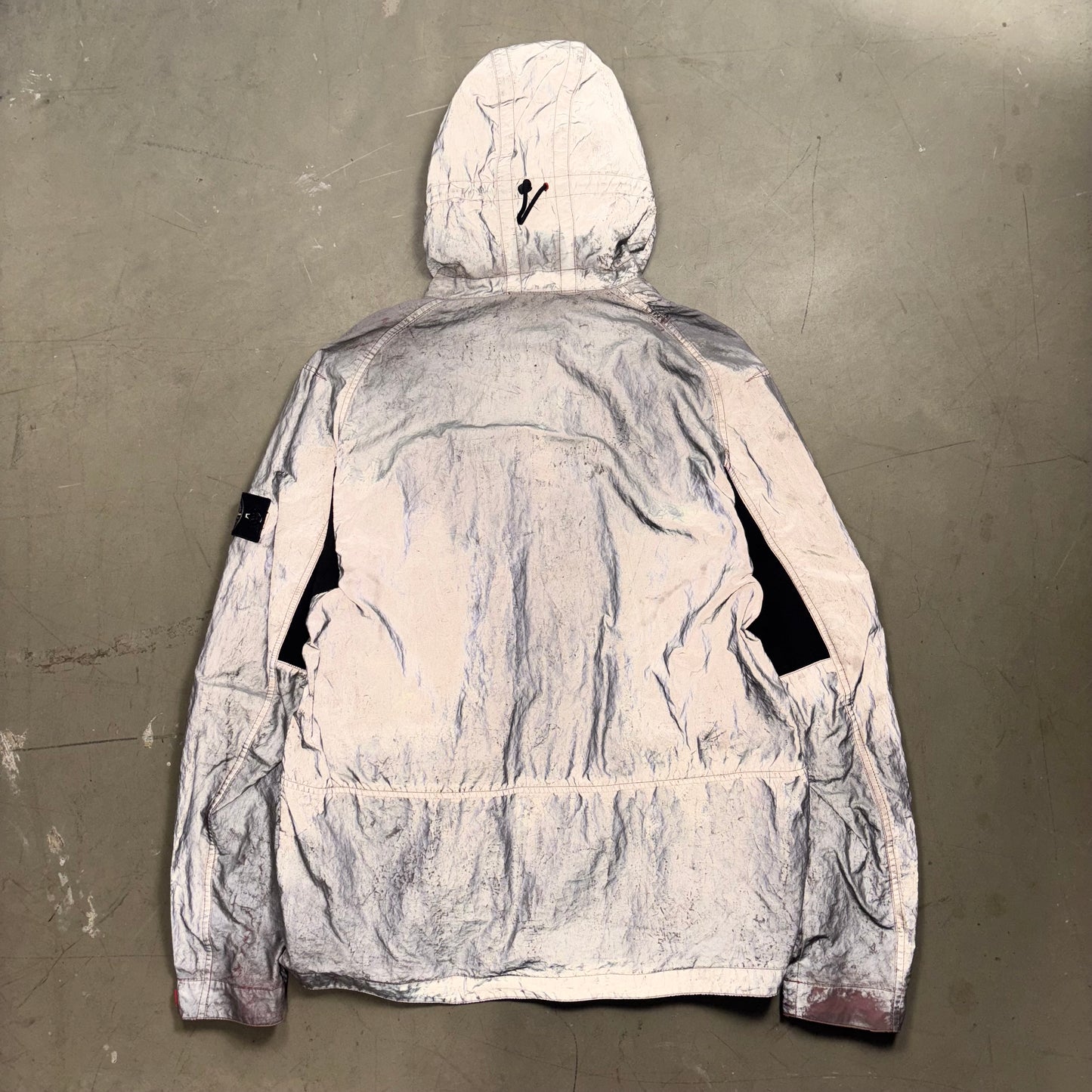 z Stone Island 2017 Garment Dyed Plated Mussola Reflective Jacket (XL)
