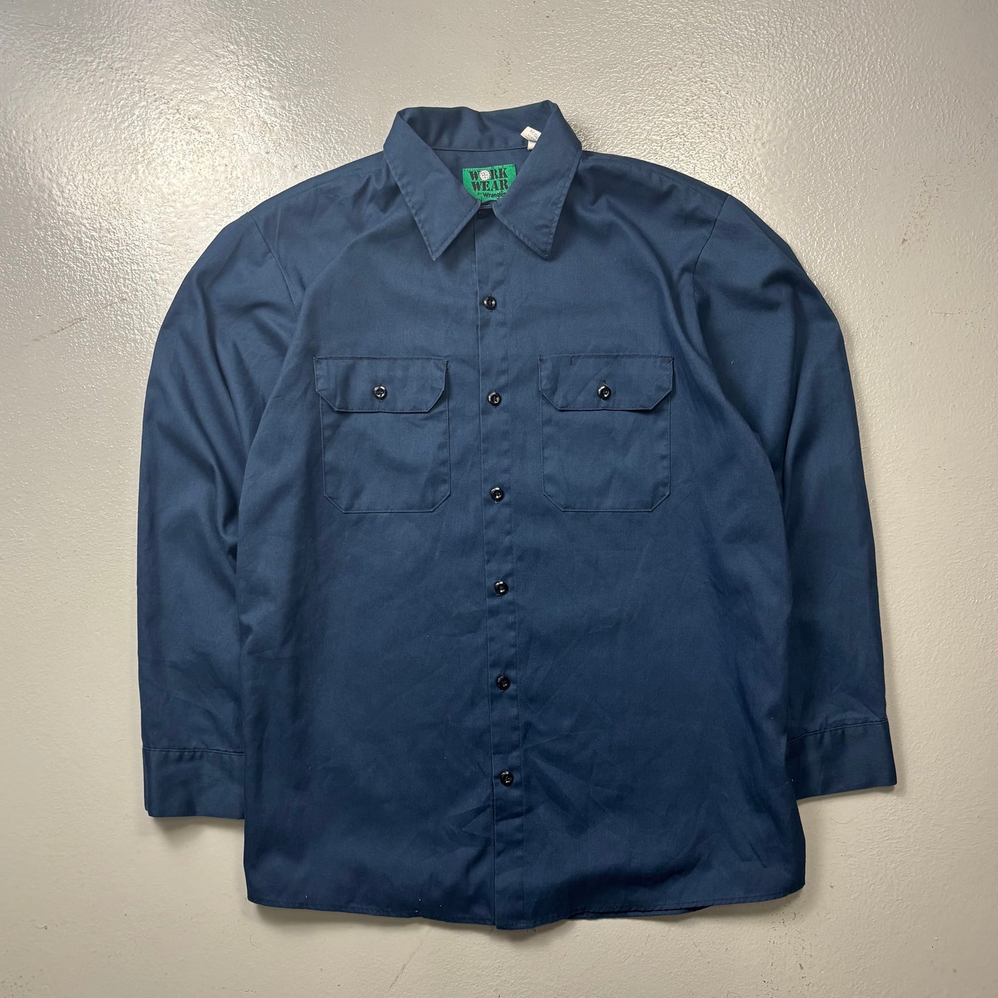 Vintage 90s/00s Wrangler Double Pocket Long Sleeve Shirt (L)(VC)