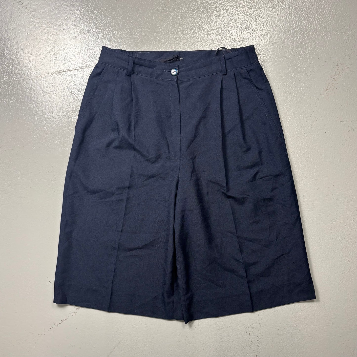 Vintage Pleated Shorts (Elastic Waist 24-30)(VC)