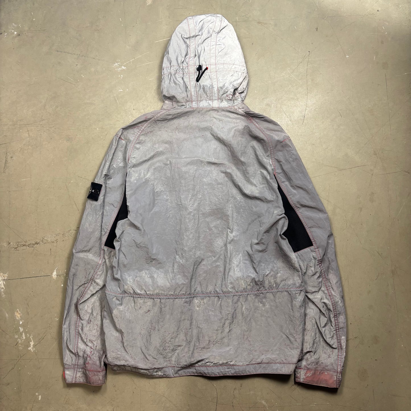 z Stone Island 2017 Garment Dyed Plated Mussola Reflective Jacket (XL)