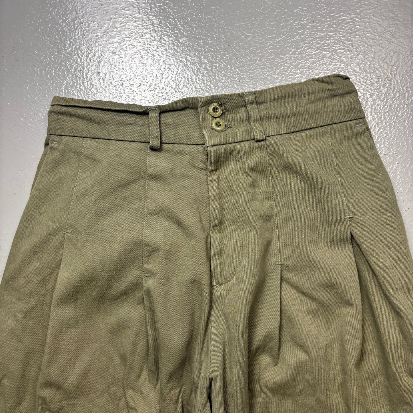 Anglan Pleated Military Style Trousers (One Size 28-34)(SC)