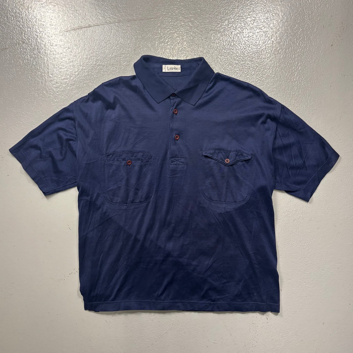 Vintage 90s Italian Lightweight Multi Pocket Polo Shirt (S)(VC)
