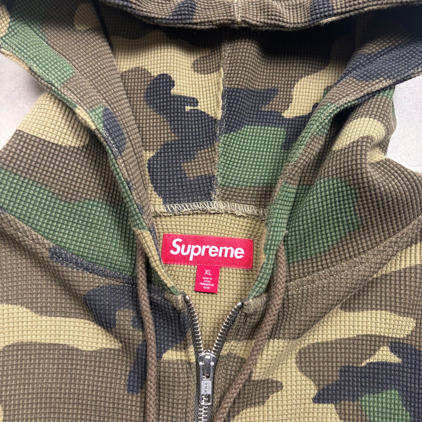 z Supreme Camouflage Waffle Thermal Hoodie (XL)