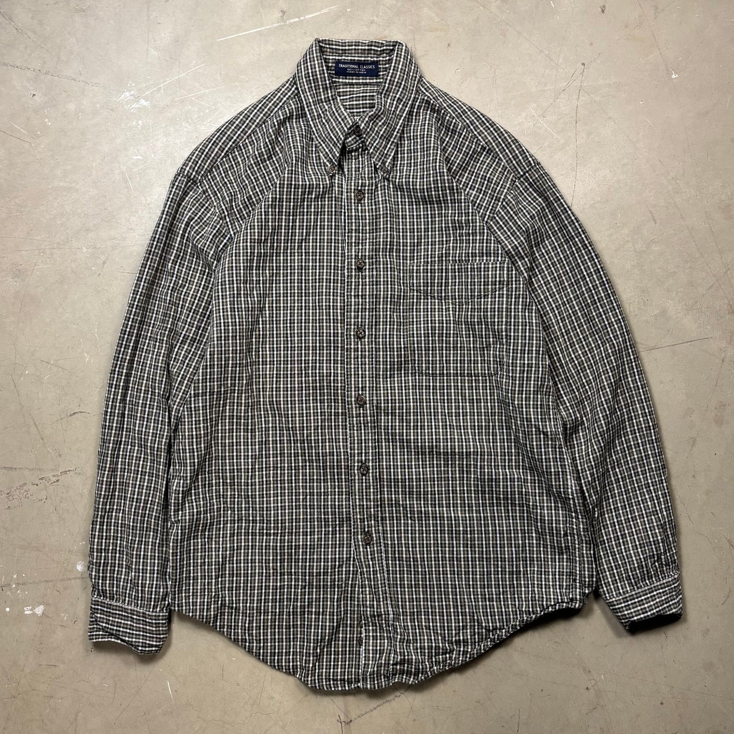 z Vintage Plaid Pocket Shirt (M)(VC)