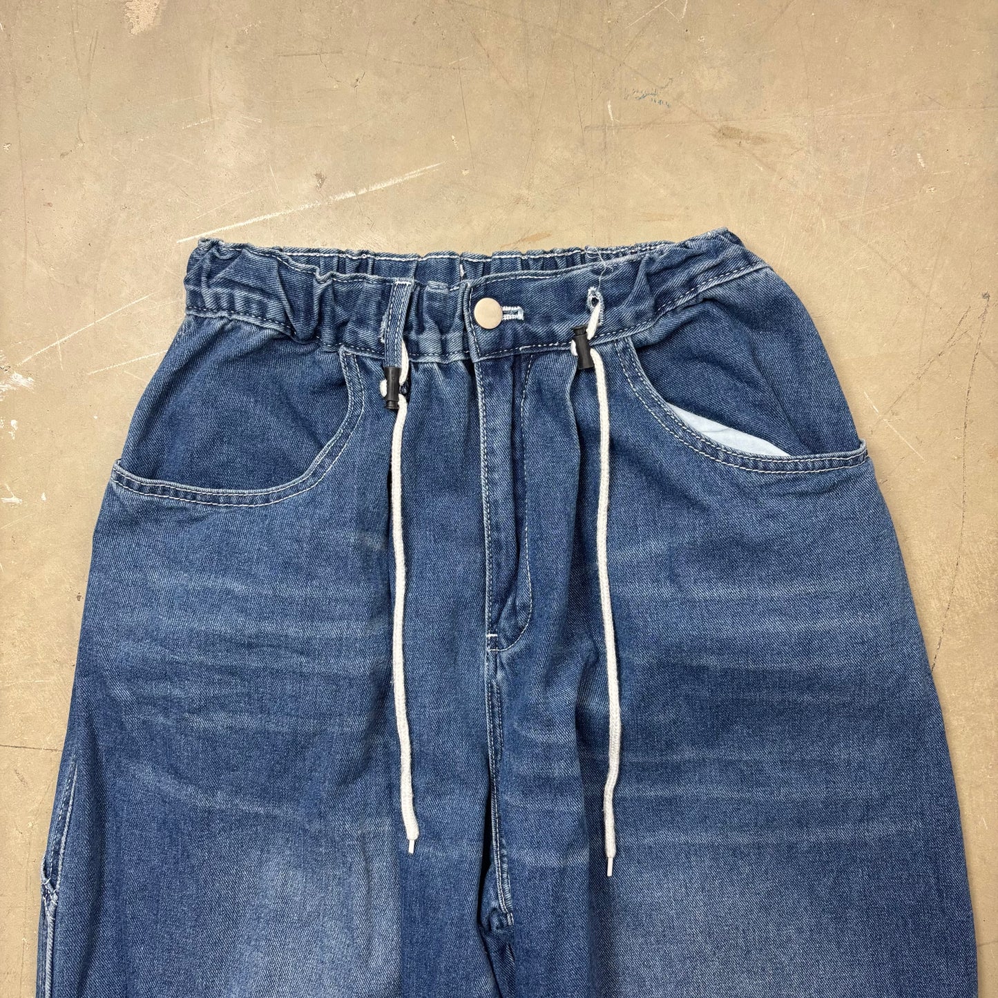 Overall Japanese Balloon Jeans (One Size (24-32)/32)(SC)