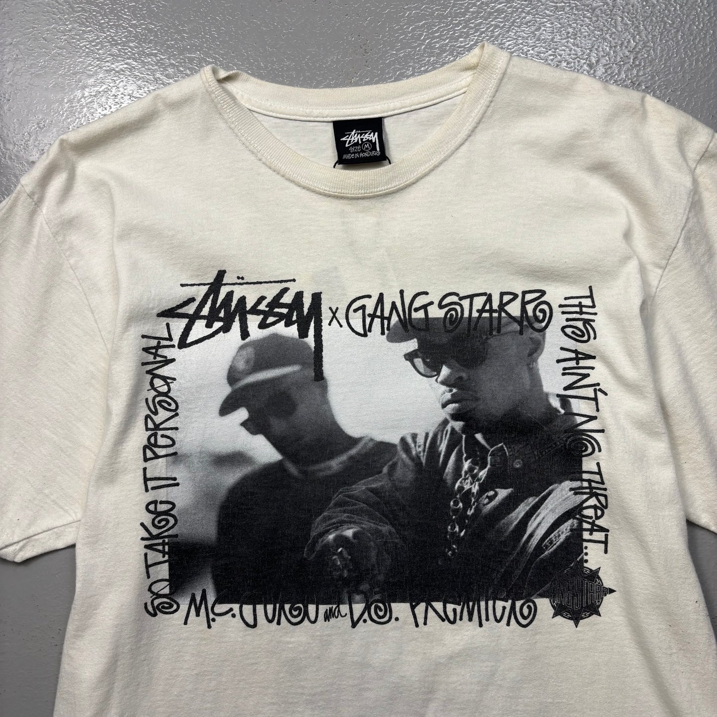 (A Top Pick) Stussy x Gang Starr T Shirt (M)(SC)