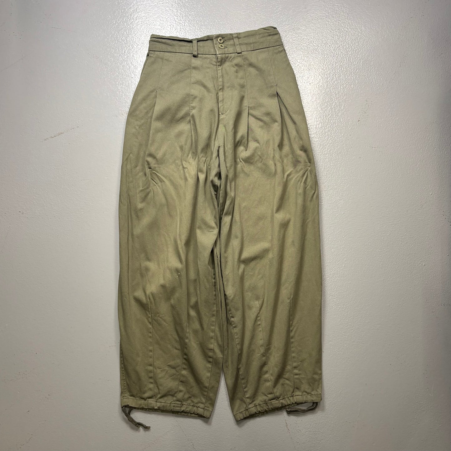 Anglan Pleated Military Style Trousers (One Size 28-34)(SC)