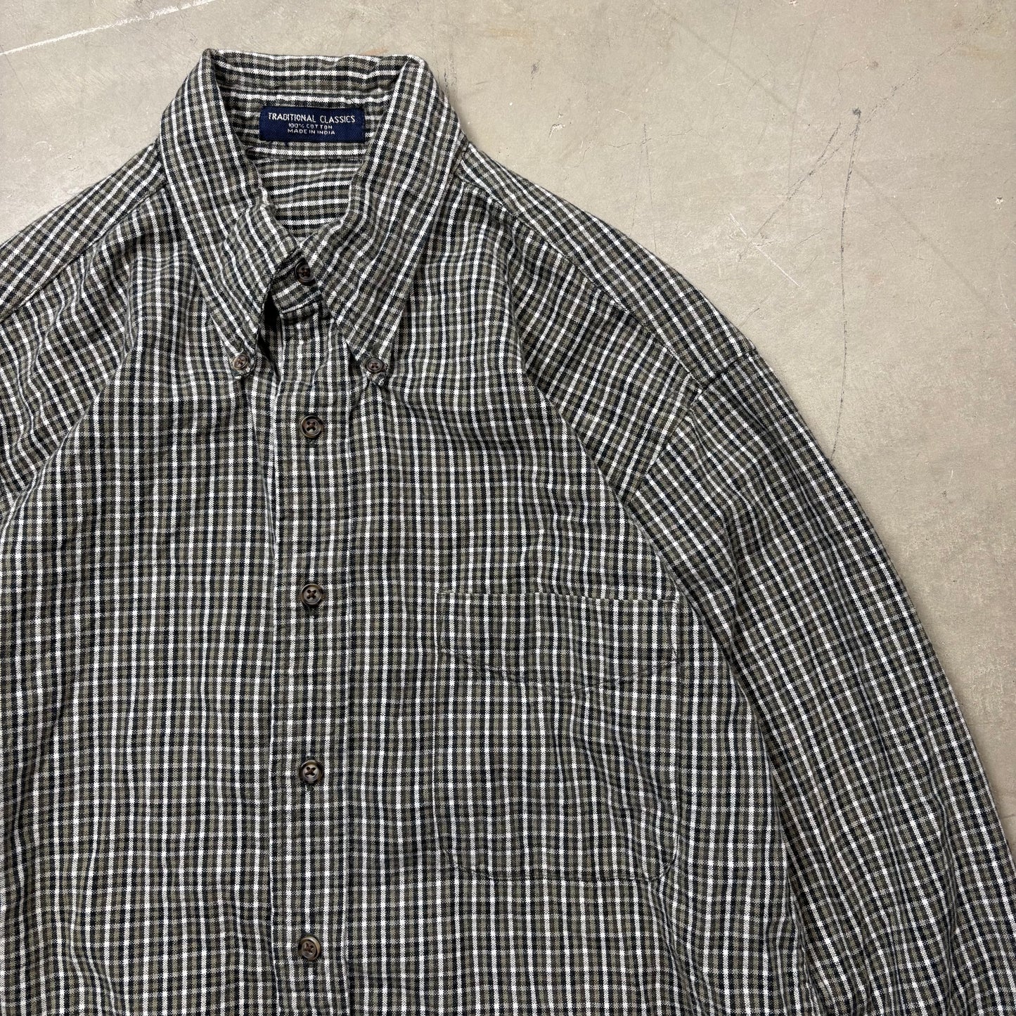 z Vintage Plaid Pocket Shirt (M)(VC)
