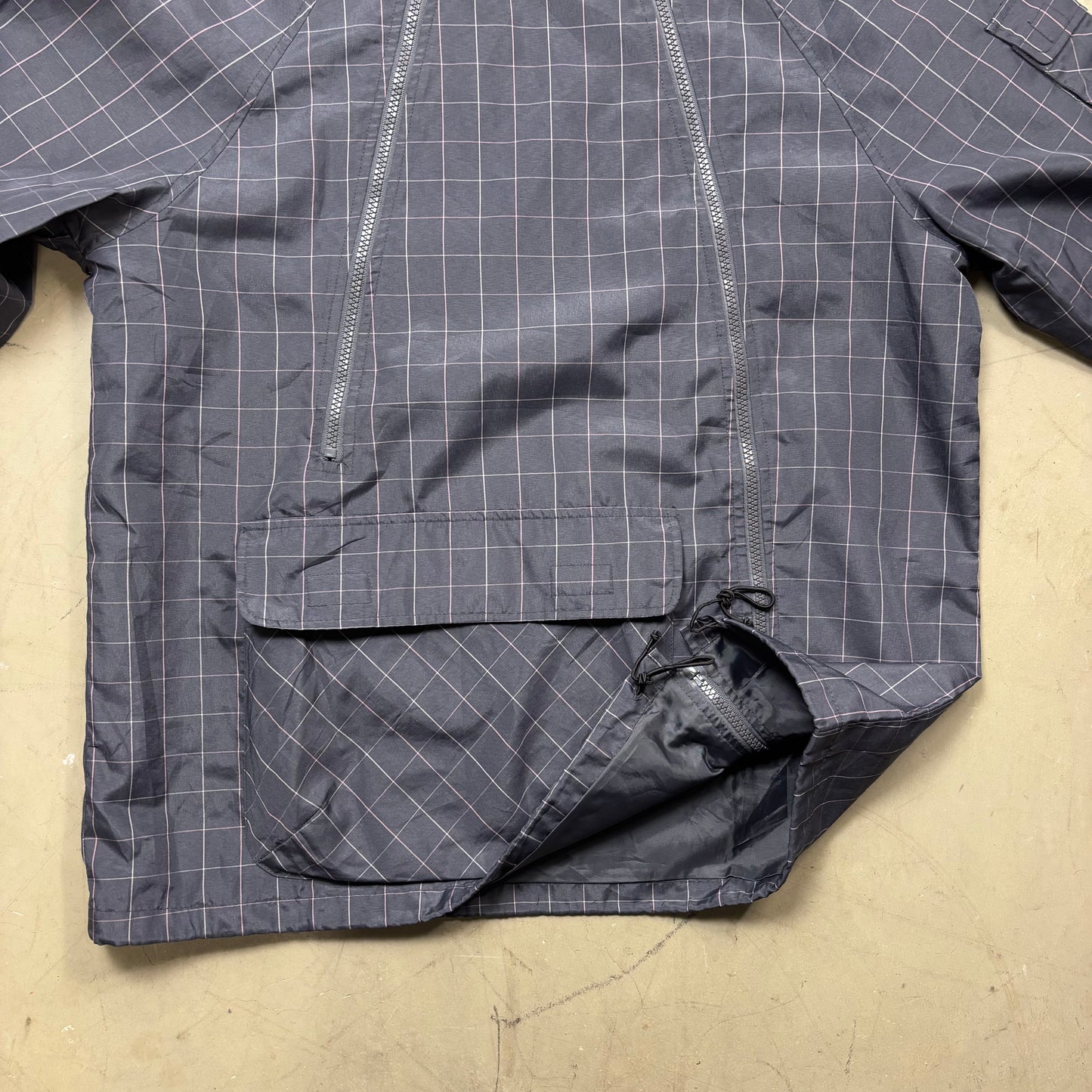 (A Top Pick) Vintage Japanese Plaid Double Asymmetrical Zip Jacket (S)(SC)
