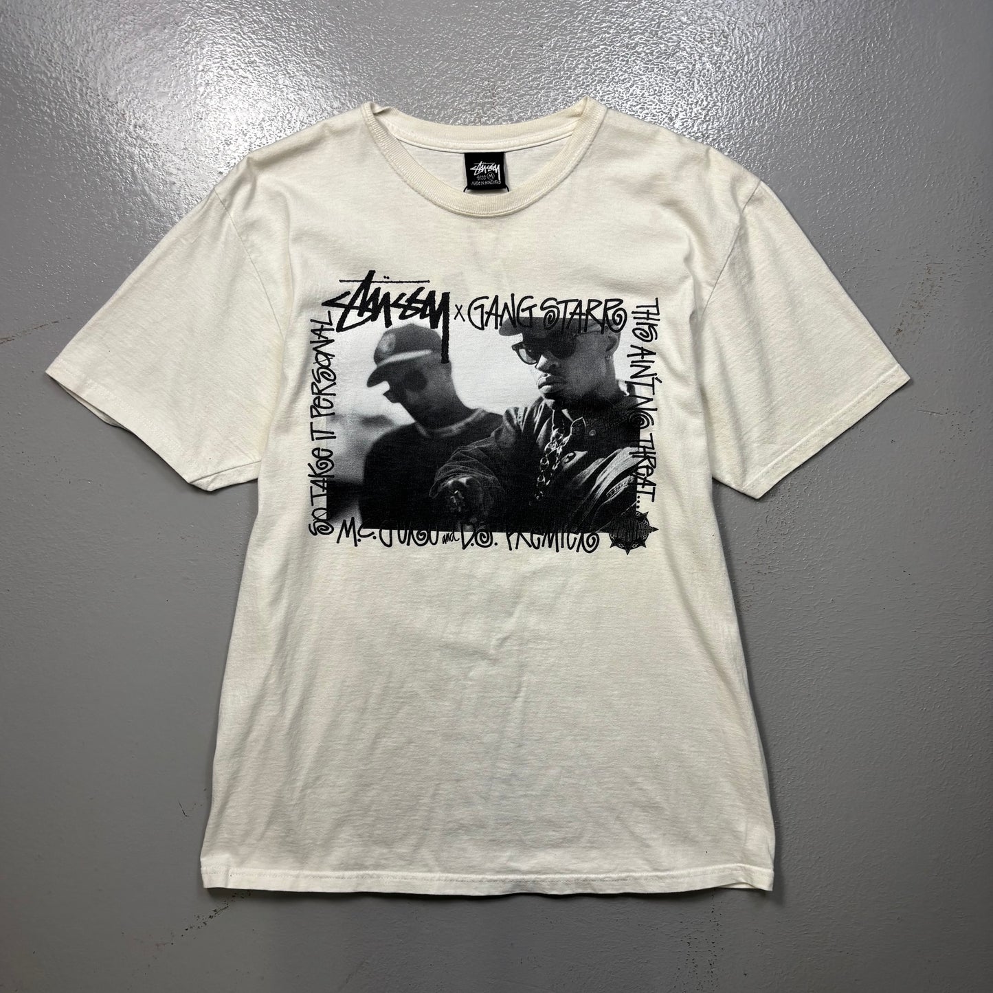 (A Top Pick) Stussy x Gang Starr T Shirt (M)(SC)