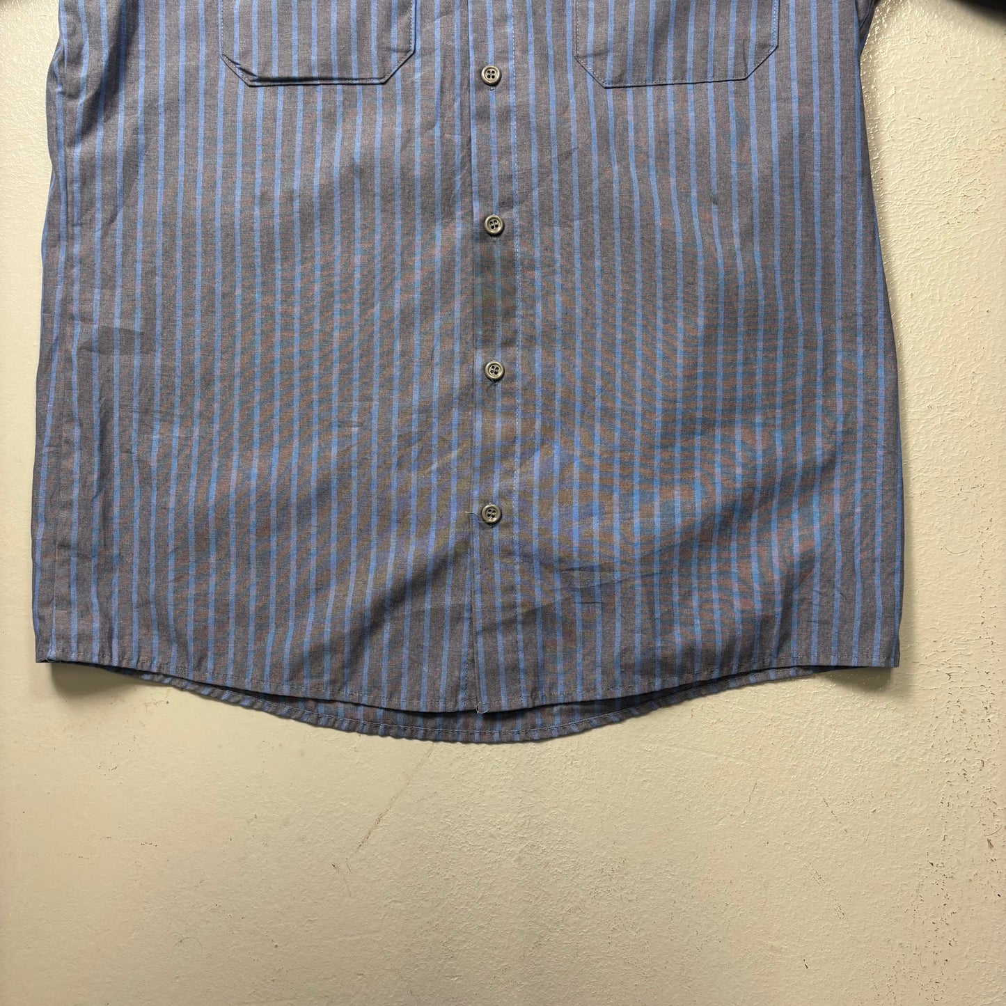 Vintage Striped Workwear Style Shirt (M)(VC)