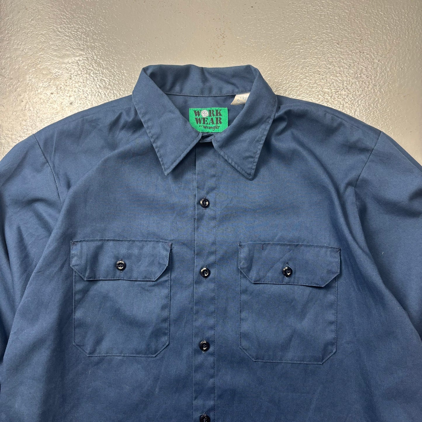 Vintage 90s/00s Wrangler Double Pocket Long Sleeve Shirt (L)(VC)