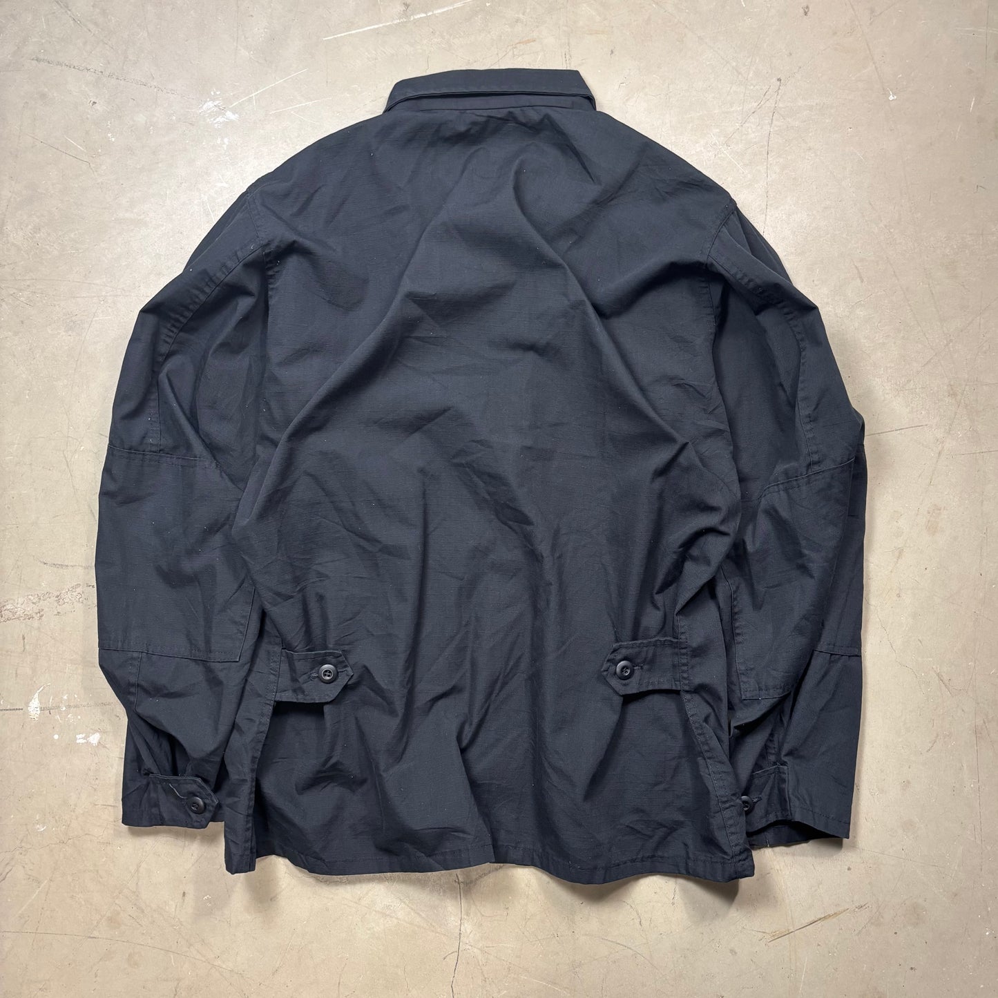 z Vintage Military Style Multi Pocket Collared Jacket (XL)(VC)