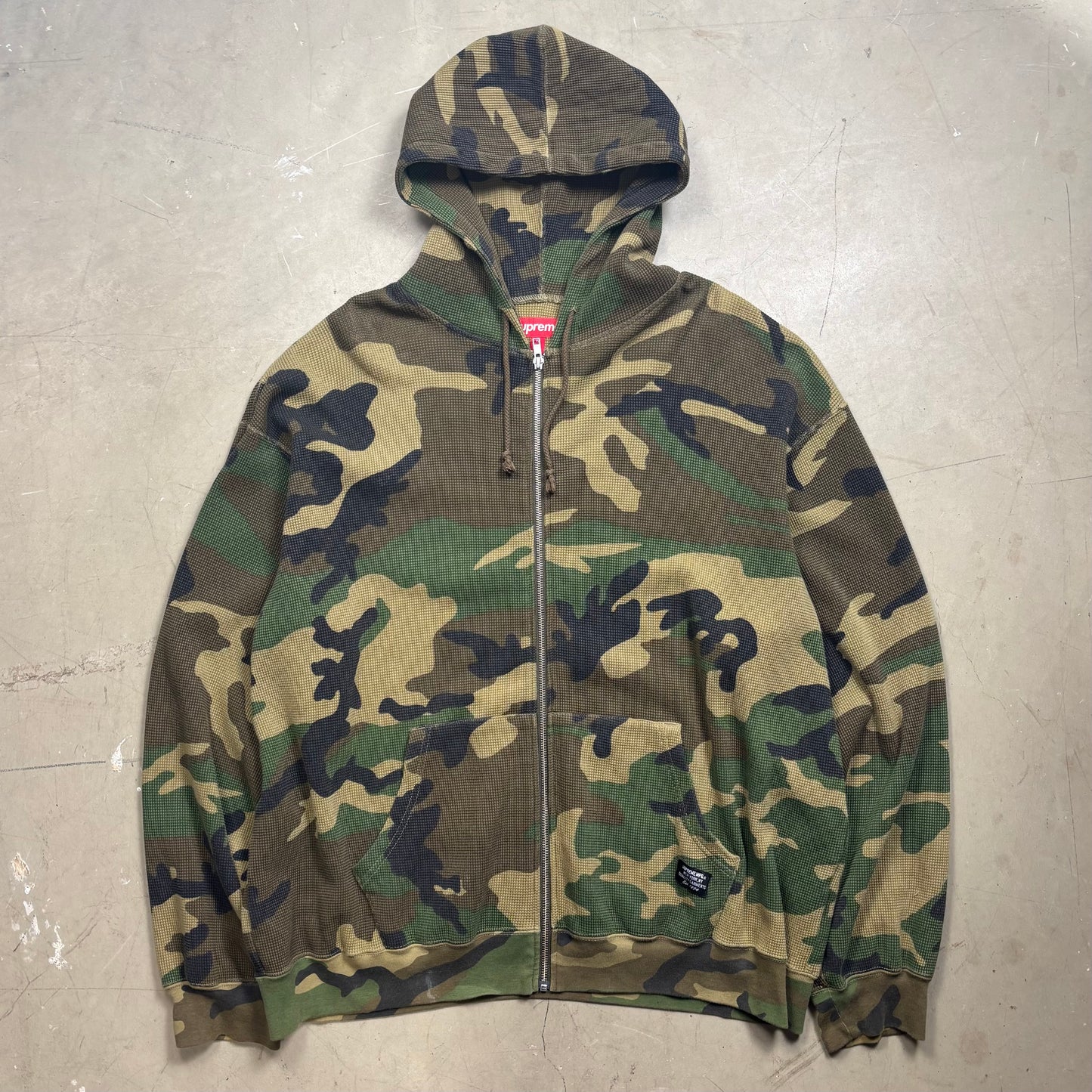 z Supreme Camouflage Waffle Thermal Hoodie (XL)