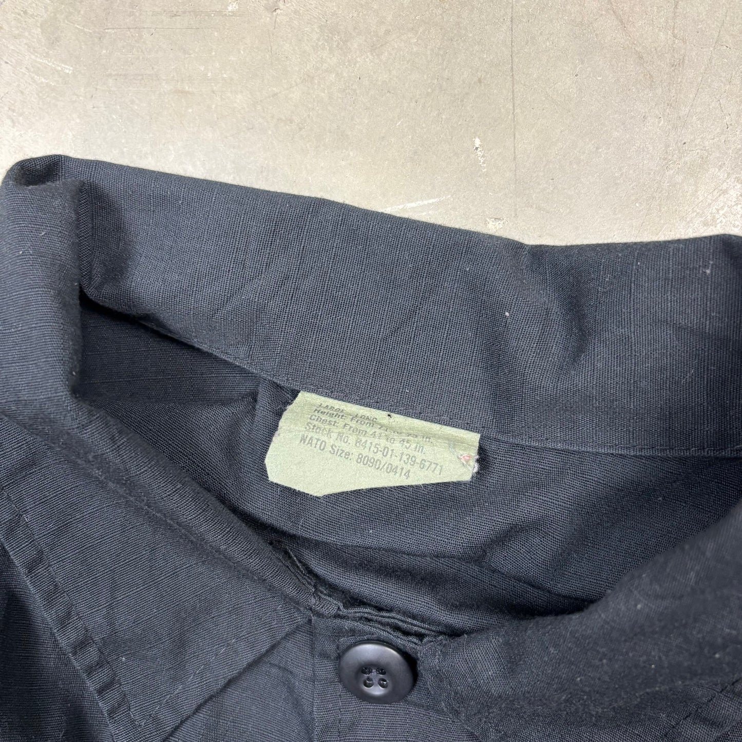 z Vintage Military Style Multi Pocket Collared Jacket (XL)(VC)
