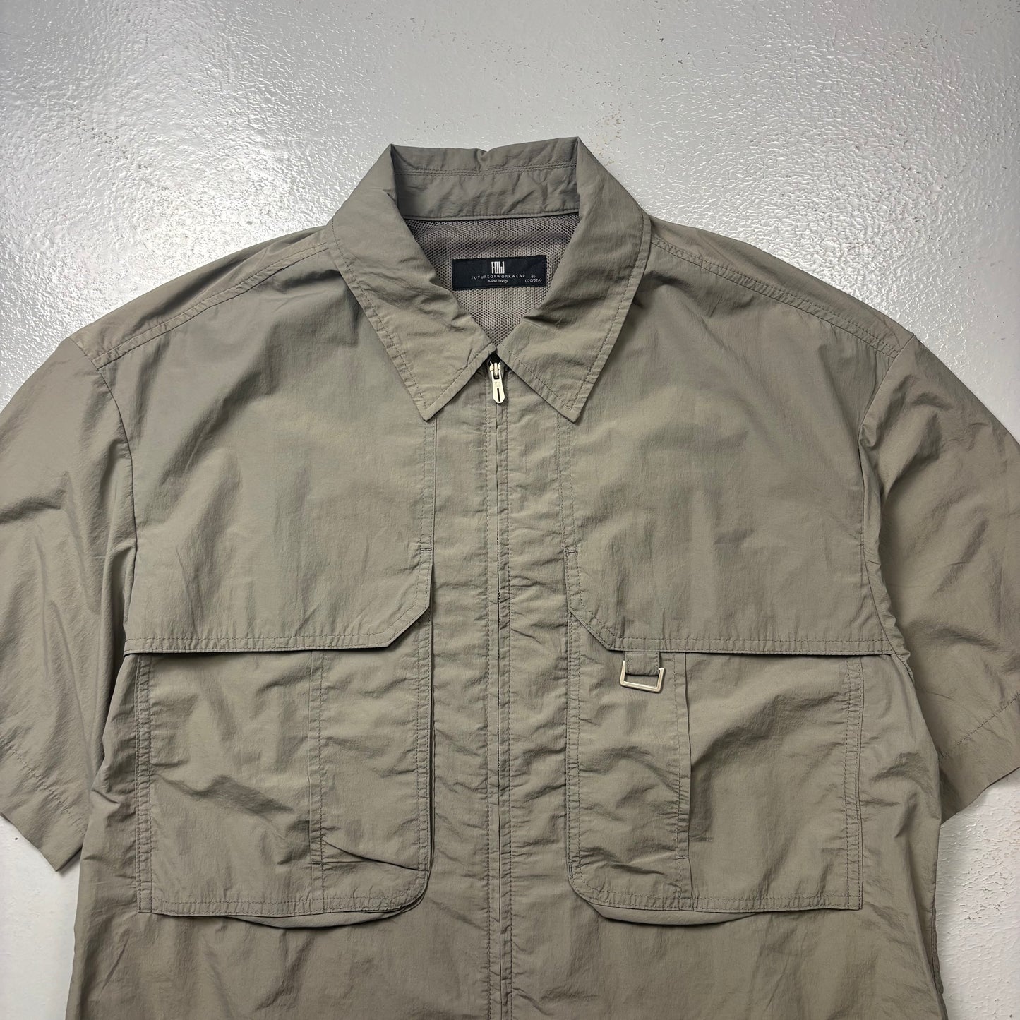 Mind Bridge Korean Nylon Technical Multi Pocket Shirt (M)(SC)
