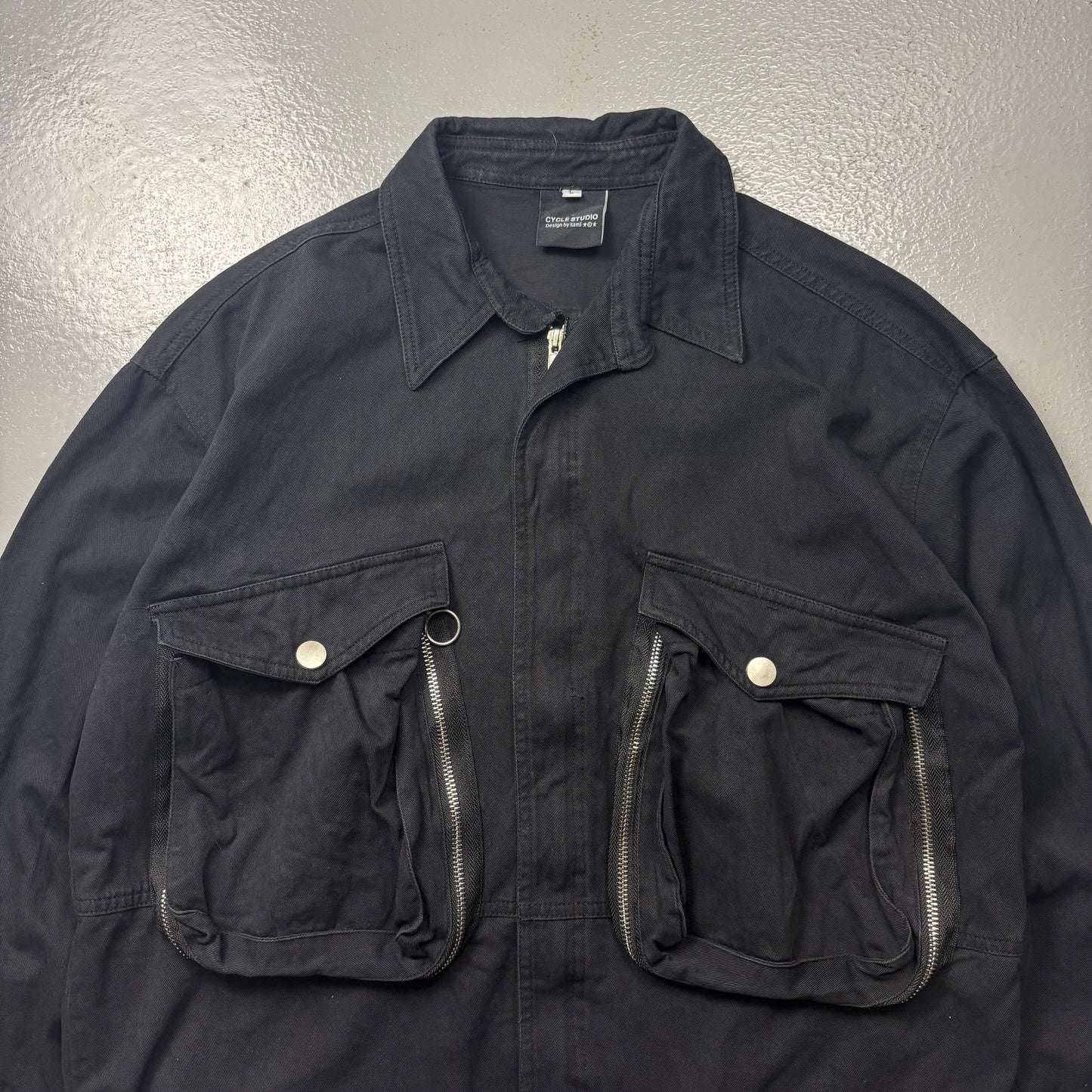 Korean Multi Pocket Collared Jacket (S)(SC)