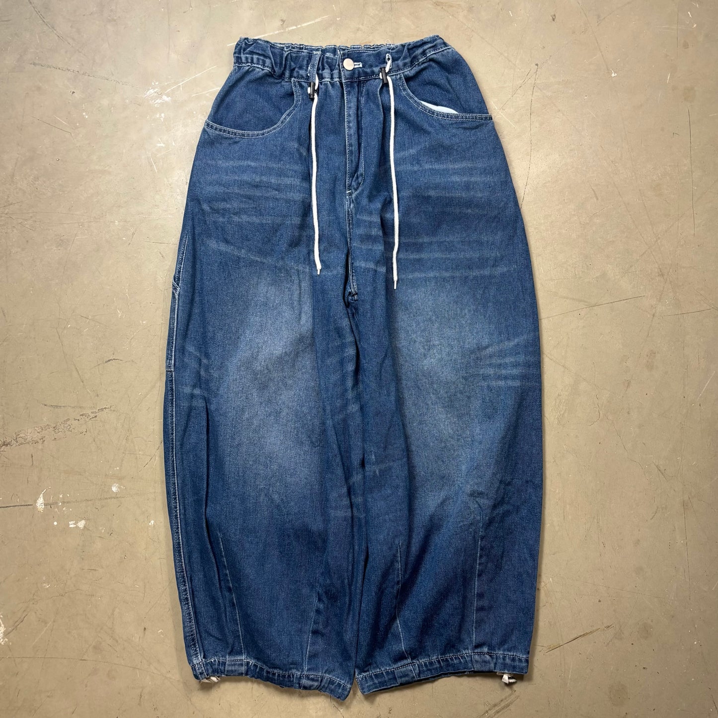 Overall Japanese Balloon Jeans (One Size (24-32)/32)(SC)