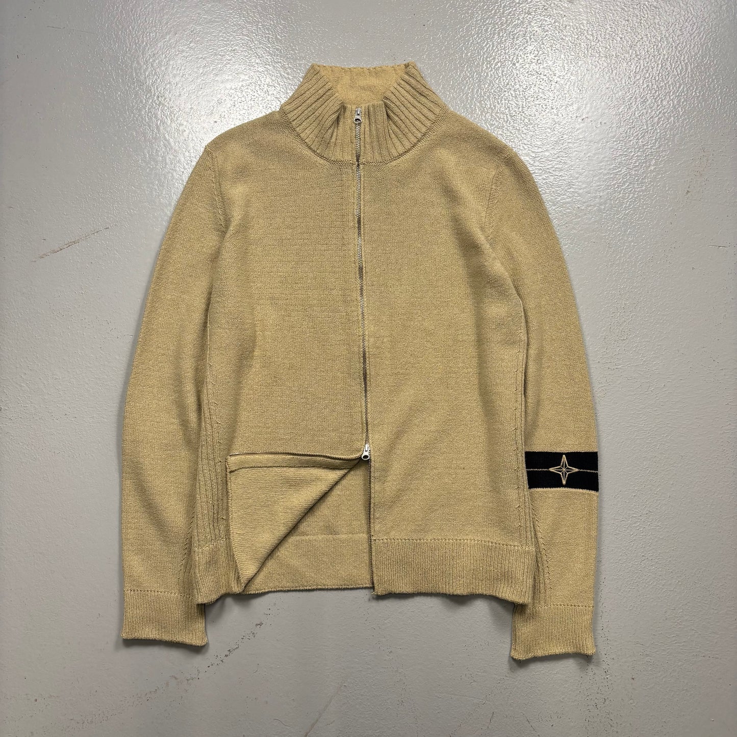 Stone Island Denims 2000s Zip Up Knit (S)(SC)