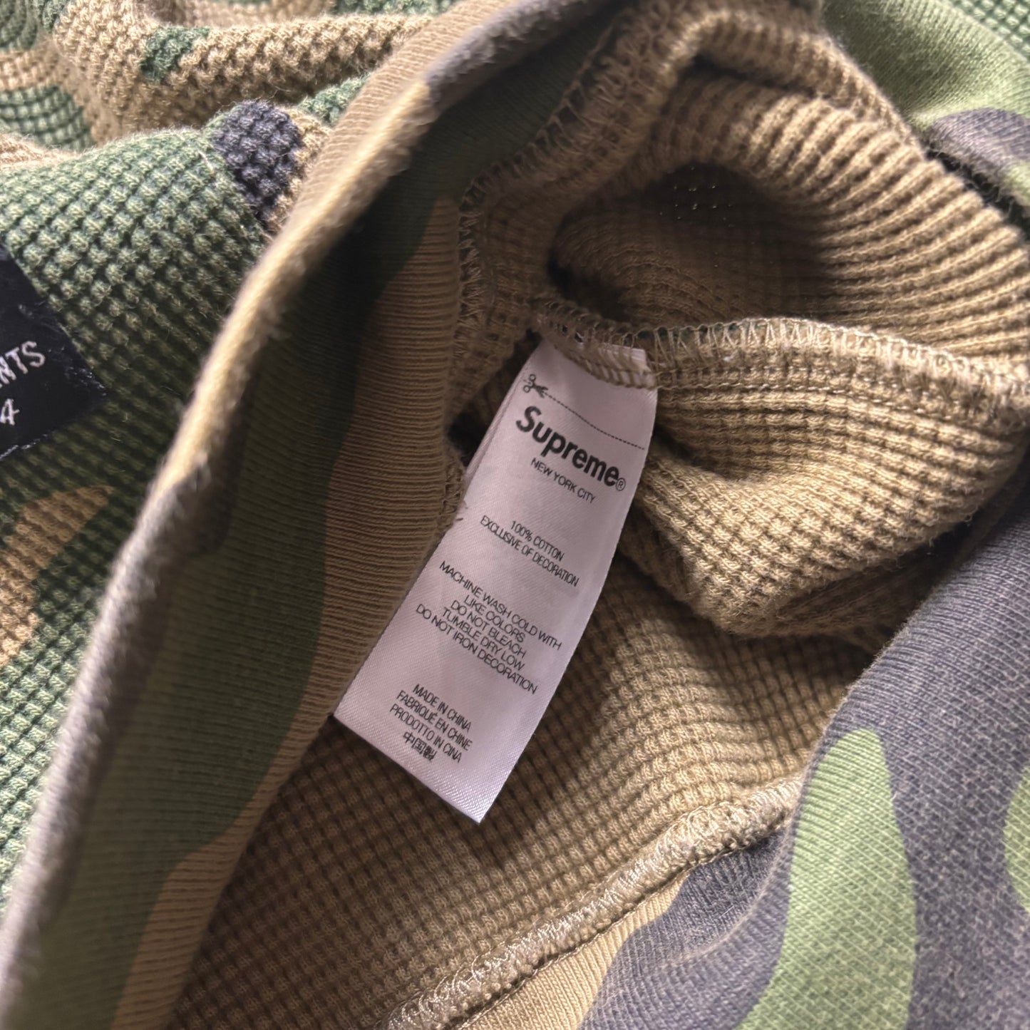 z Supreme Camouflage Waffle Thermal Hoodie (XL)