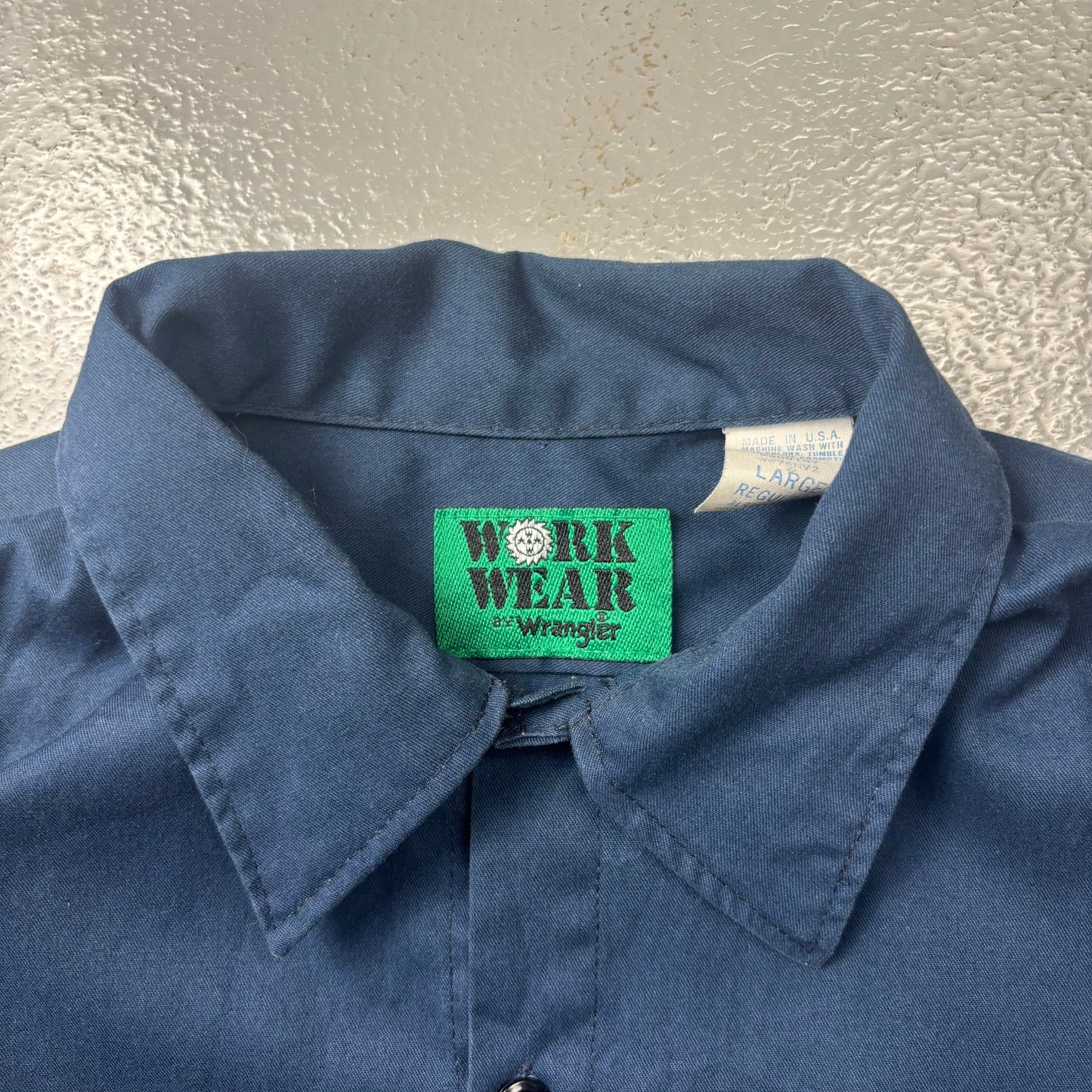 Vintage 90s/00s Wrangler Double Pocket Long Sleeve Shirt (L)(VC)