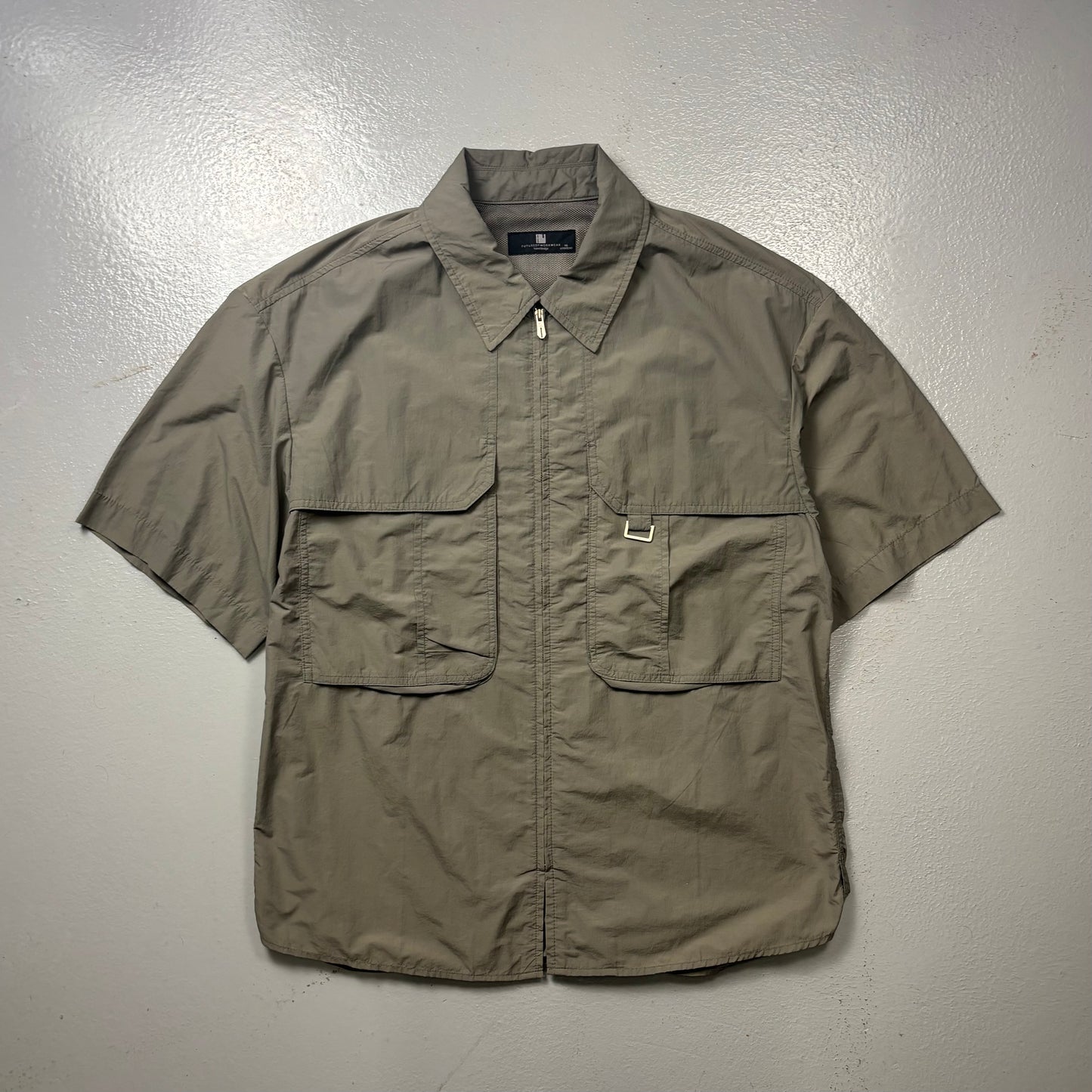 Mind Bridge Korean Nylon Technical Multi Pocket Shirt (M)(SC)